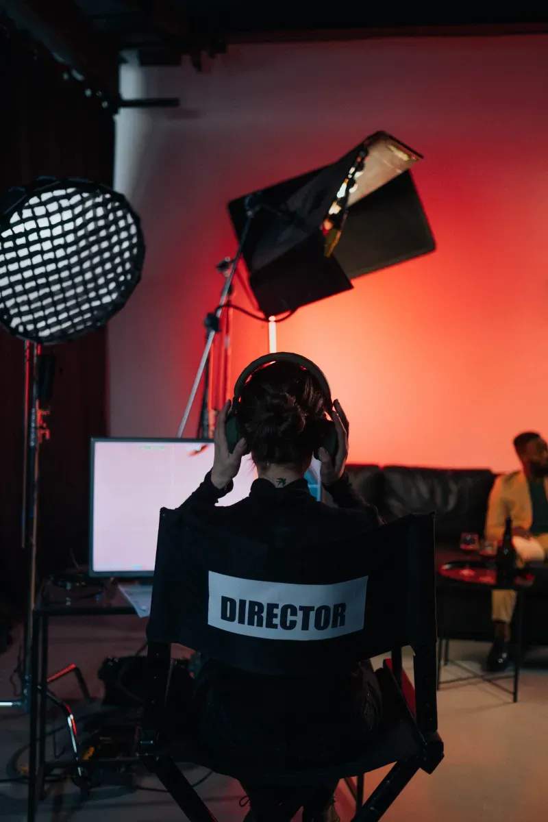 Green screen filming sessions